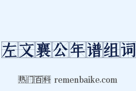 左文襄公年谱组词是什么意思的图片